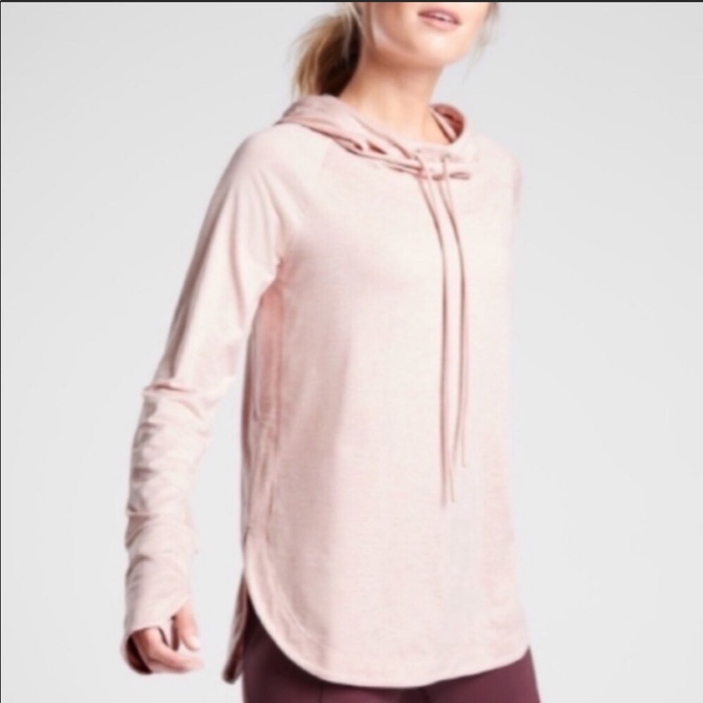Athleta Womens Light Pink Uptempo Hoodie - Size Small.